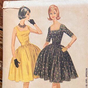 McCall's 60s Vintage Fit Flare Dress Petticoat Sewing Pattern 5729 Size 11 Uncut